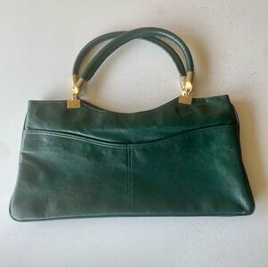 Vintage Dark Green Leather Purse Handbag